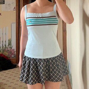 Burberry Women's Blue and White Vest